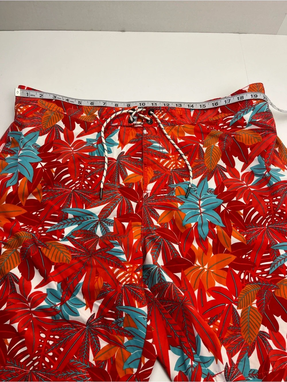 Tommy Bahama Relax Mens XXL Mesh Lined Swim Trunk Hawaiian Red Orange Cargo NEW